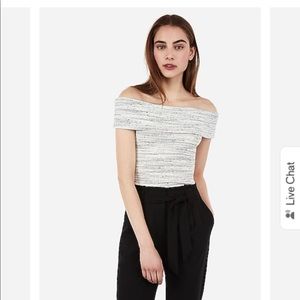 🆕 Express ribbed off the neck shirt  ⭐️